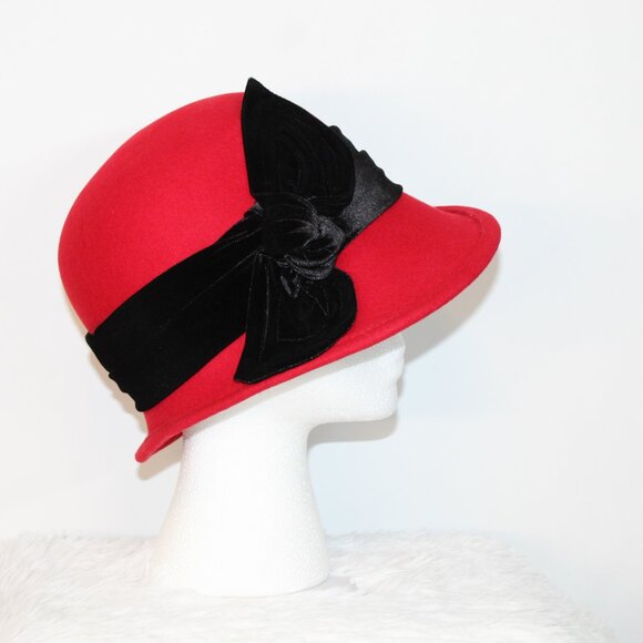 ADORA 100% Wool 1920’s Vintage Style Cloche Hat - Picture 5 of 14